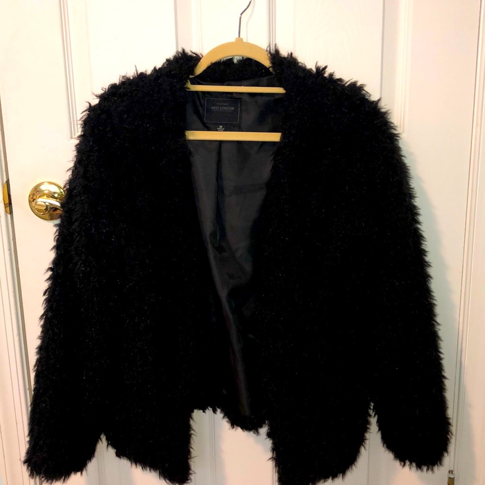 Black Faux Fur Jacket
